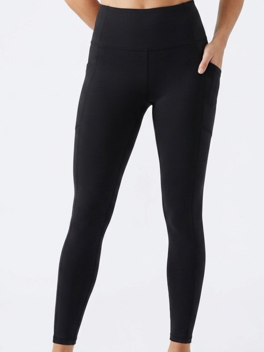 High-Waist Black Side Pocket Leggings Avia Activewear Size XS 0-2